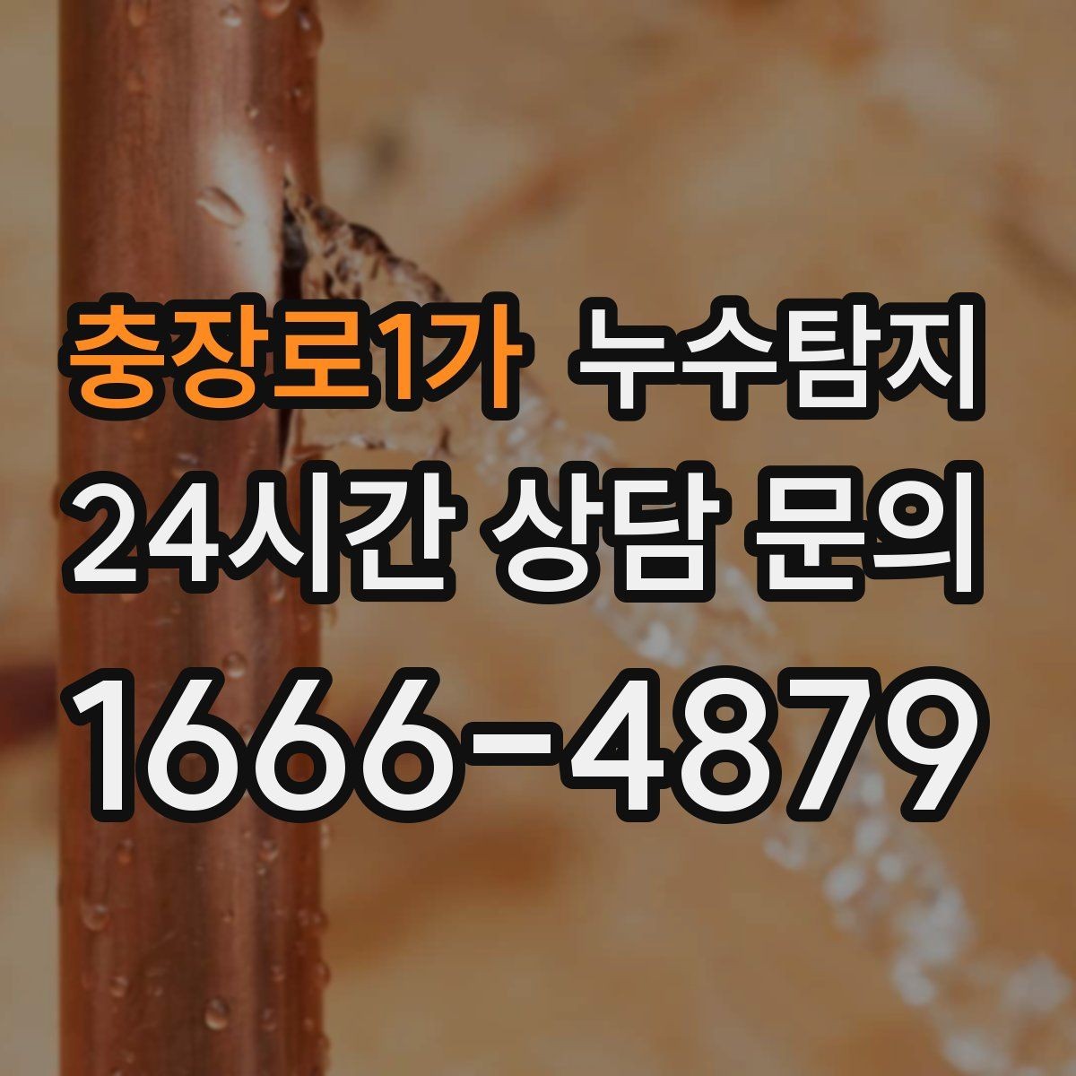 충장로1가 누수탐지 보일러 드레인 누수 확인