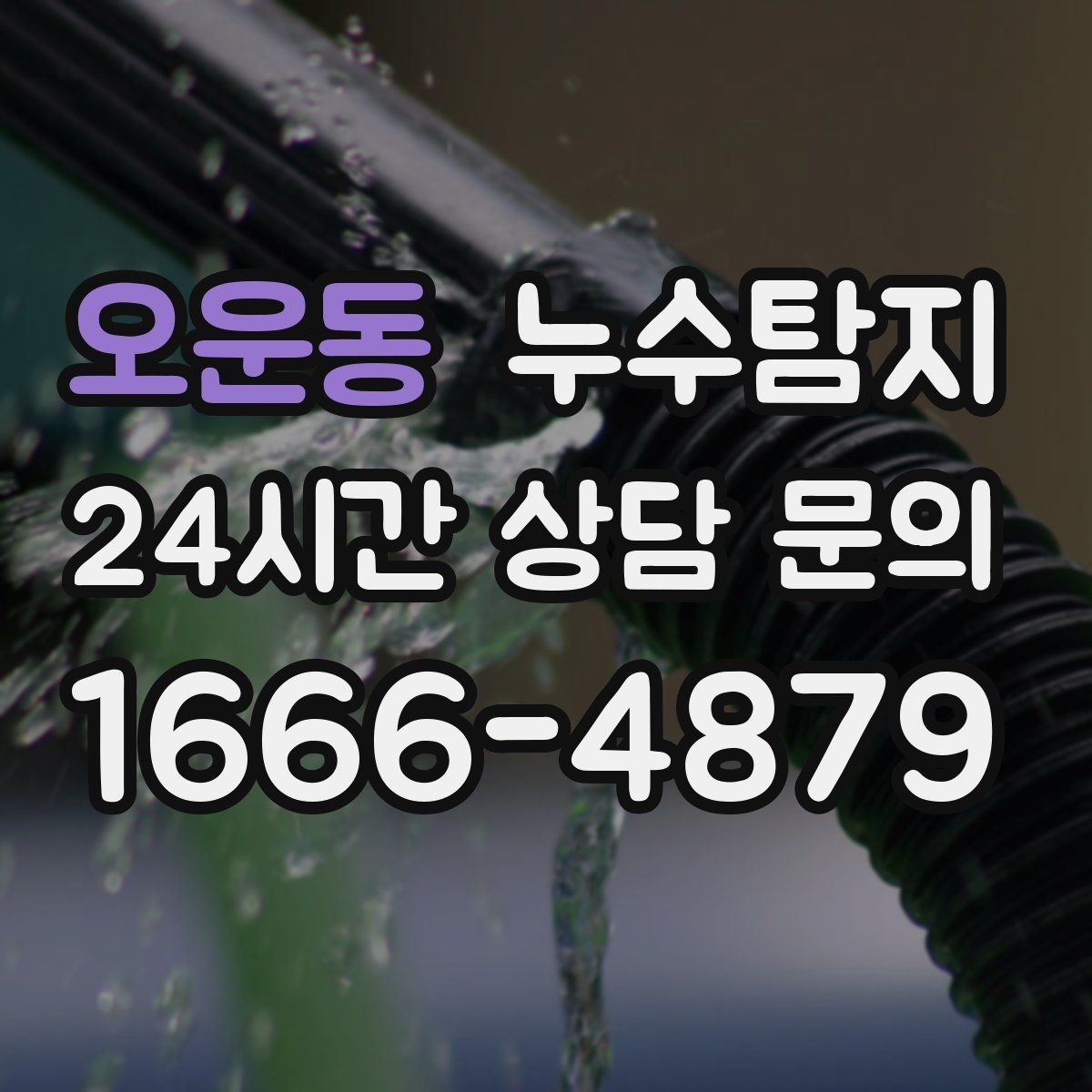 오운동 누수탐지 보일러 드레인 누수 확인