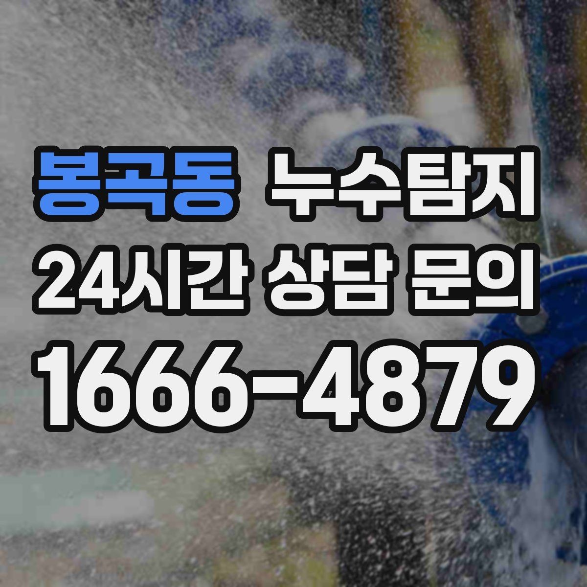 봉곡동 누수탐지 세탁실 배수 문제 진단 경험