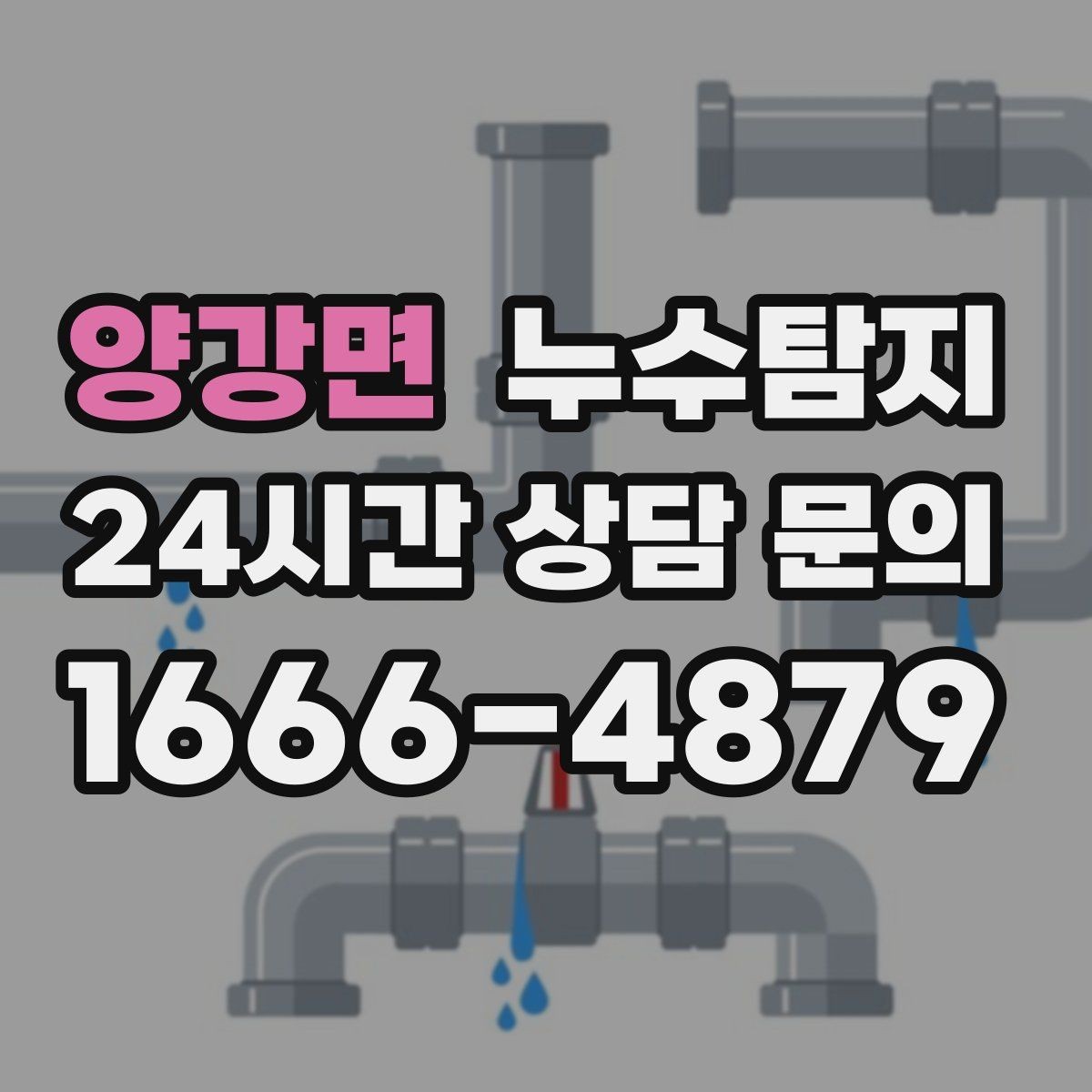 양강면 누수탐지 해결 빠르면 빠를수록 좋습니다