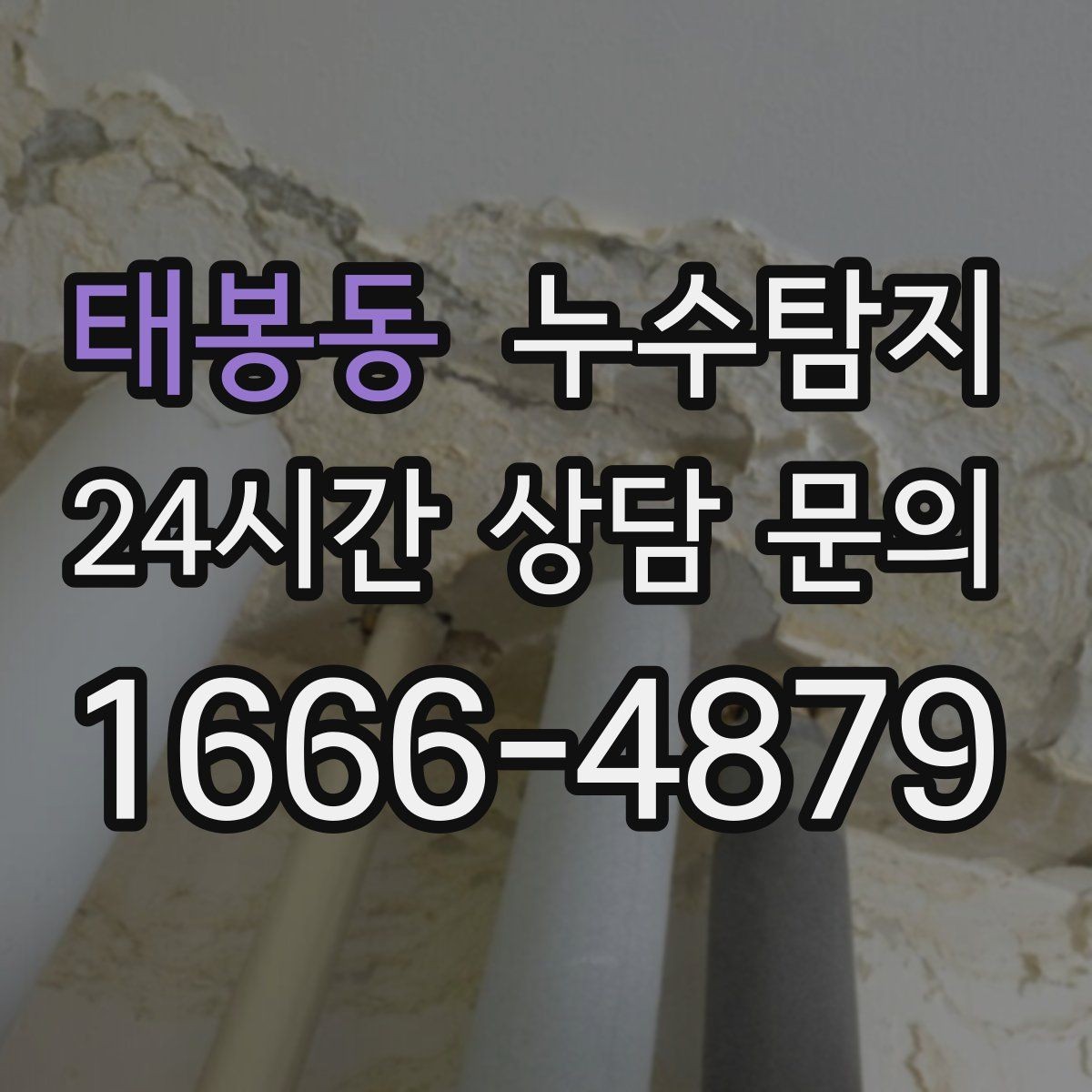 태봉동 누수탐지 진단부터 해결 복구까지 한번에 확실하게