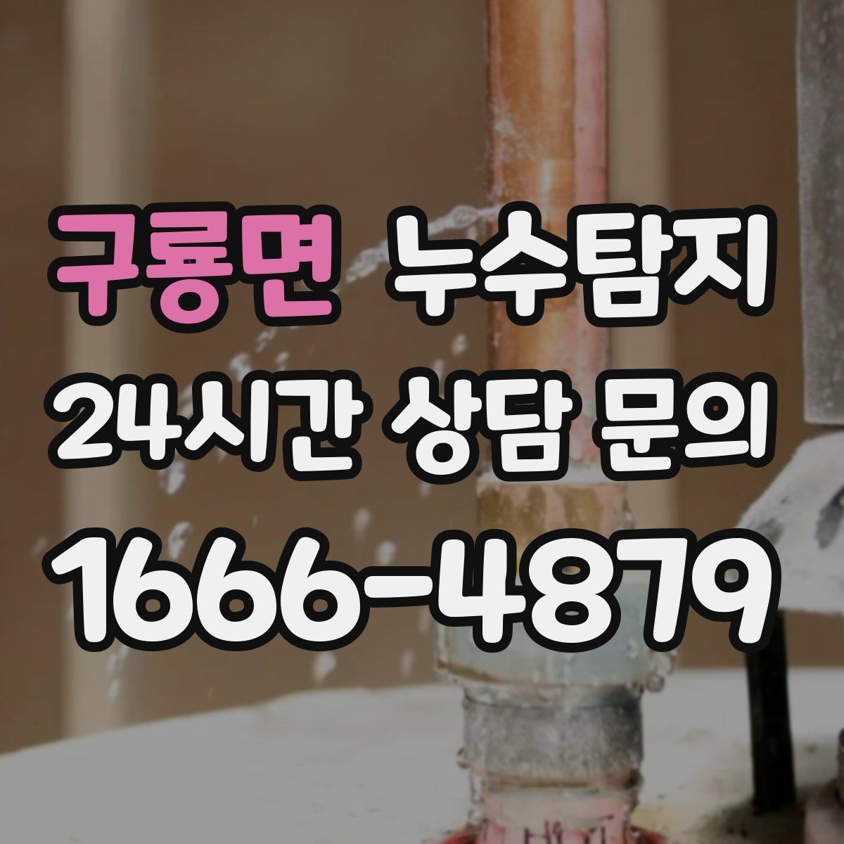 구룡면 누수탐지 공용배관 의심되는 부분 판별