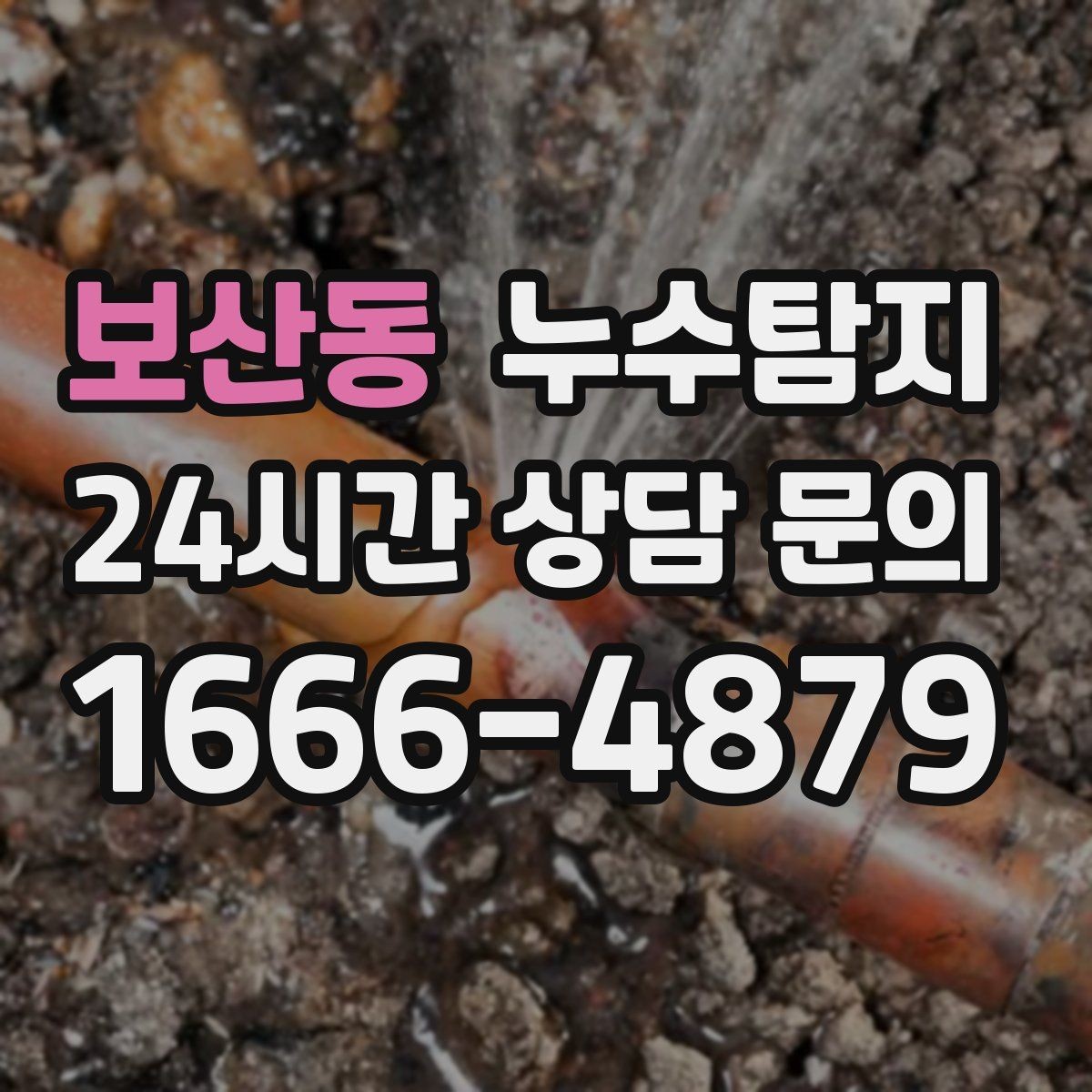 보산동 누수탐지 빠른 방문 당일 진단 가능