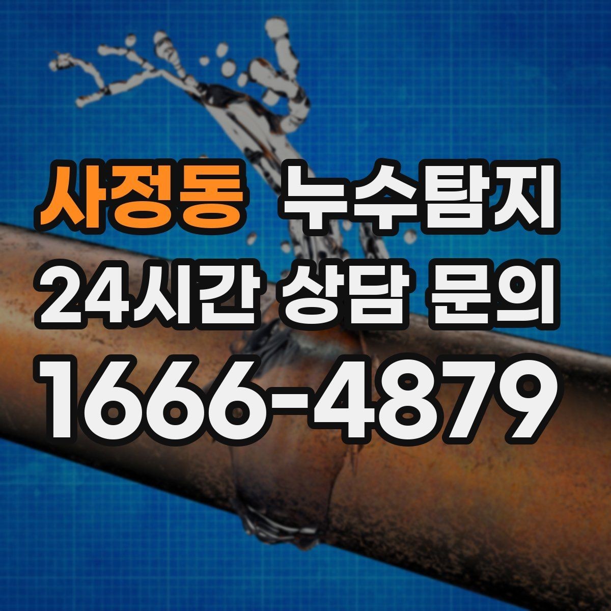 사정동 누수탐지 주말 공휴일 진단 운영