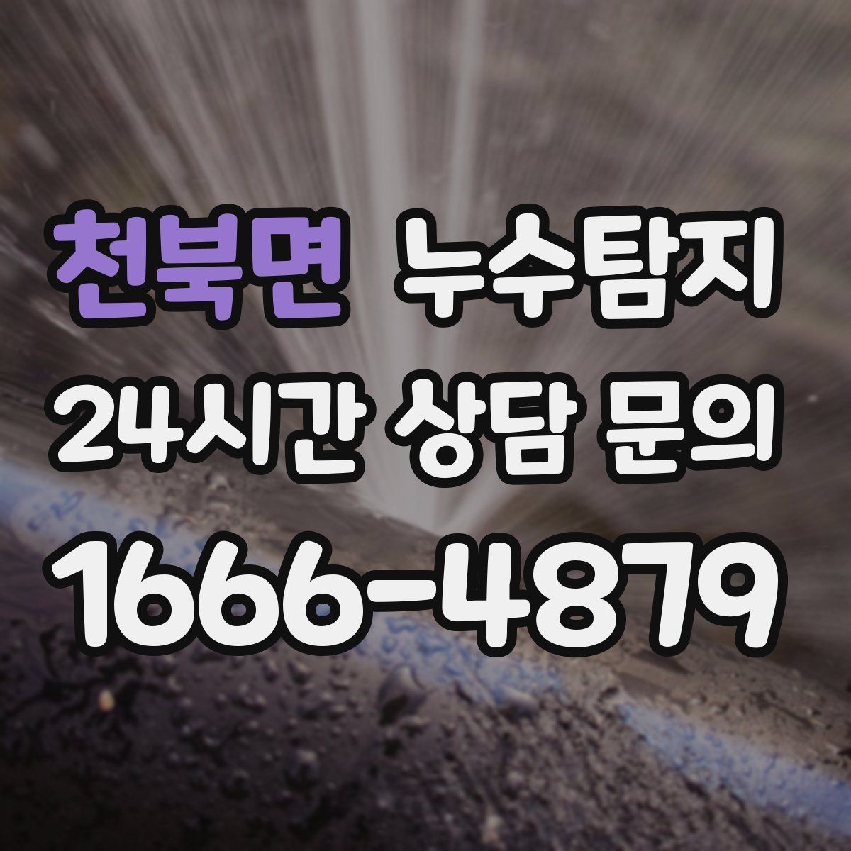 천북면 누수탐지 공용배관 의심되는 구간 판별
