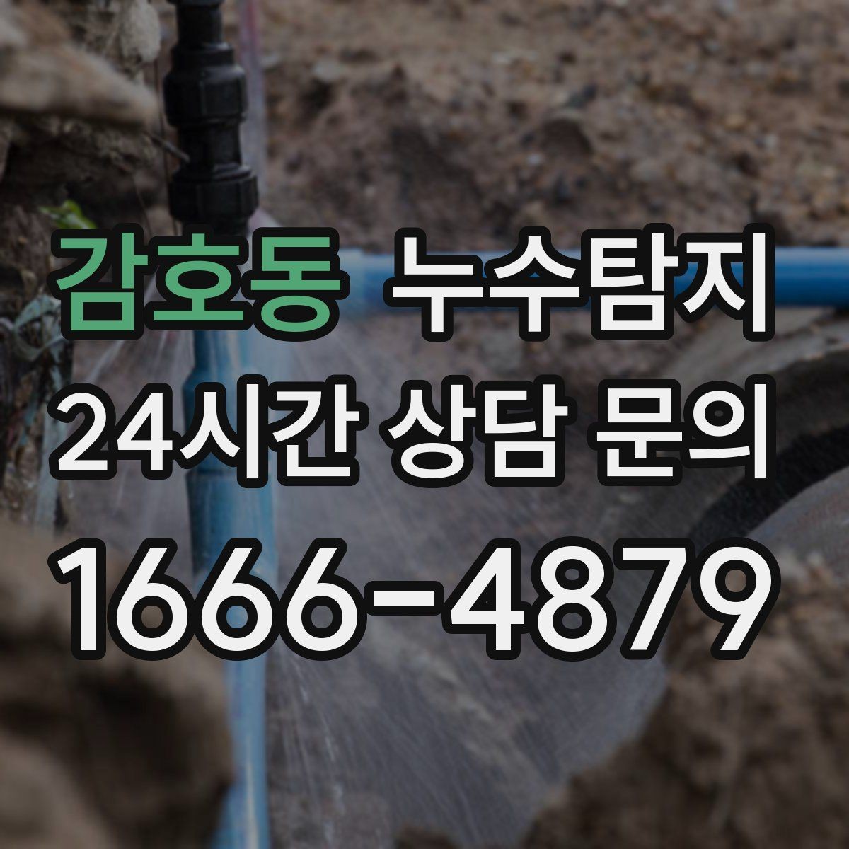 감호동 누수탐지 해결 빠르면 빠를수록 좋습니다