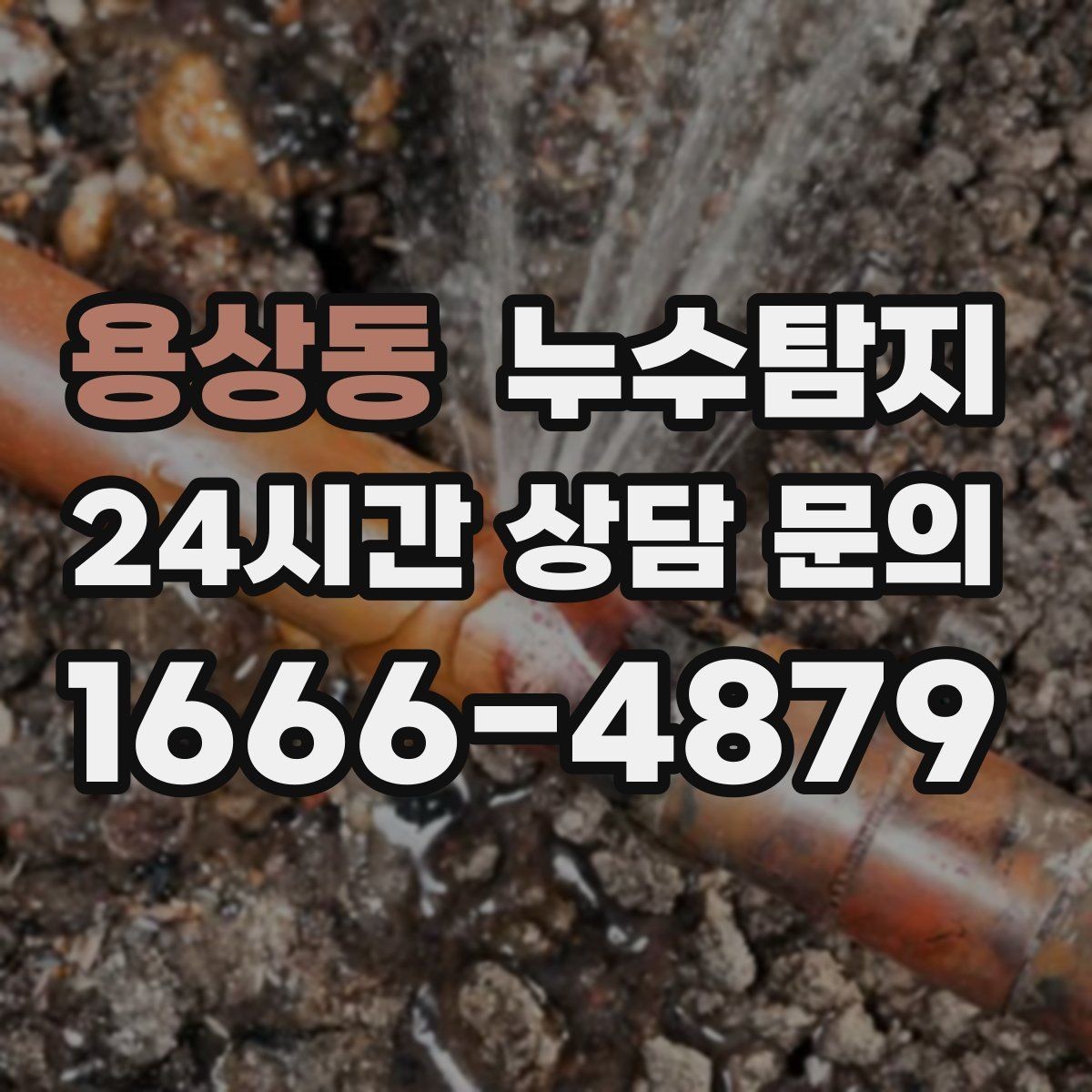 용상동 누수탐지 누름단차 주변 누수 확인을 해야한다면