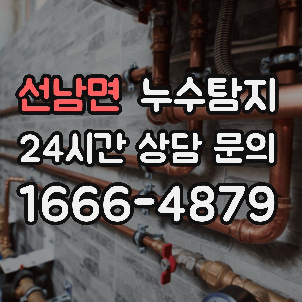 선남면 누수탐지 전기 온수기 배관 점검