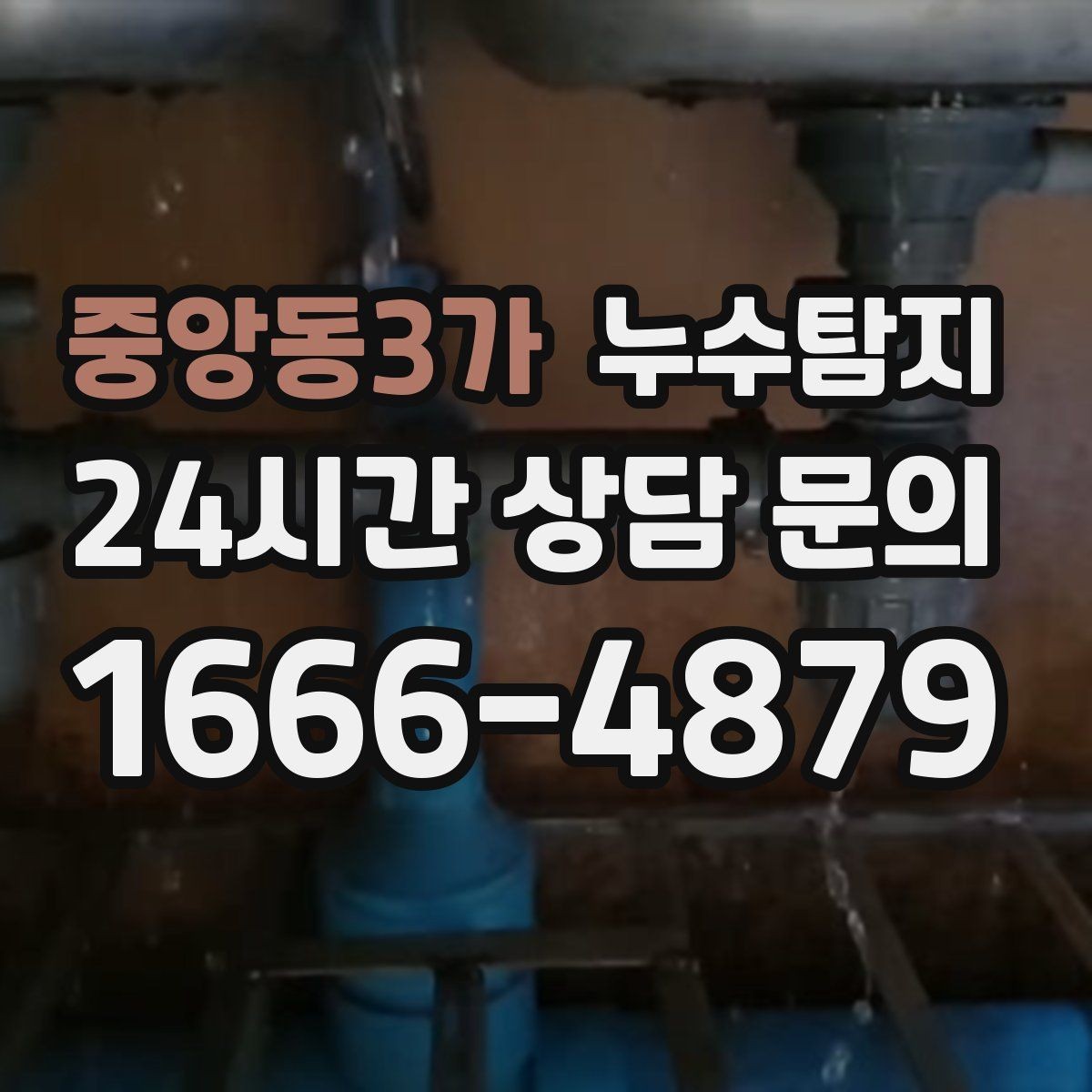 중앙동3가 누수탐지 지하층 물고임 탈출기