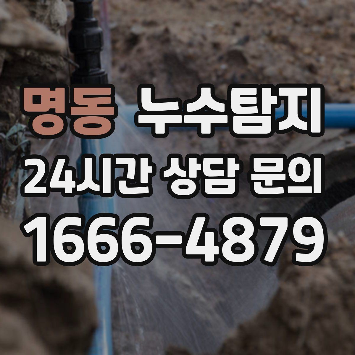 명동 누수탐지 예약 즉시 방문 가능 지역