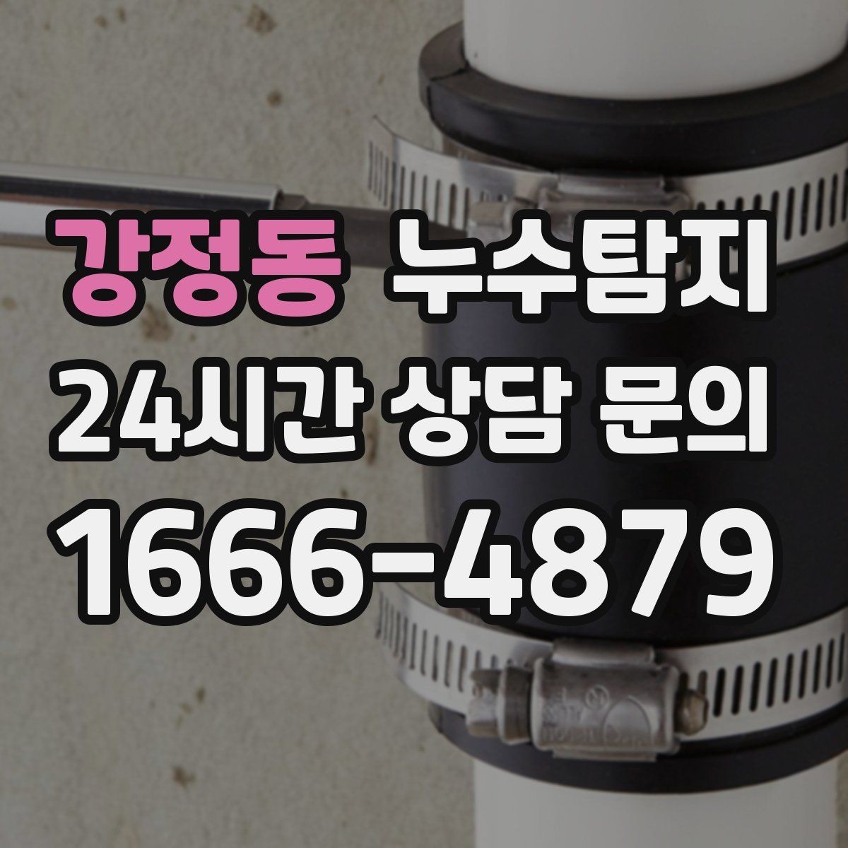 강정동 누수탐지 빠른 방문으로 막은 2차 피해