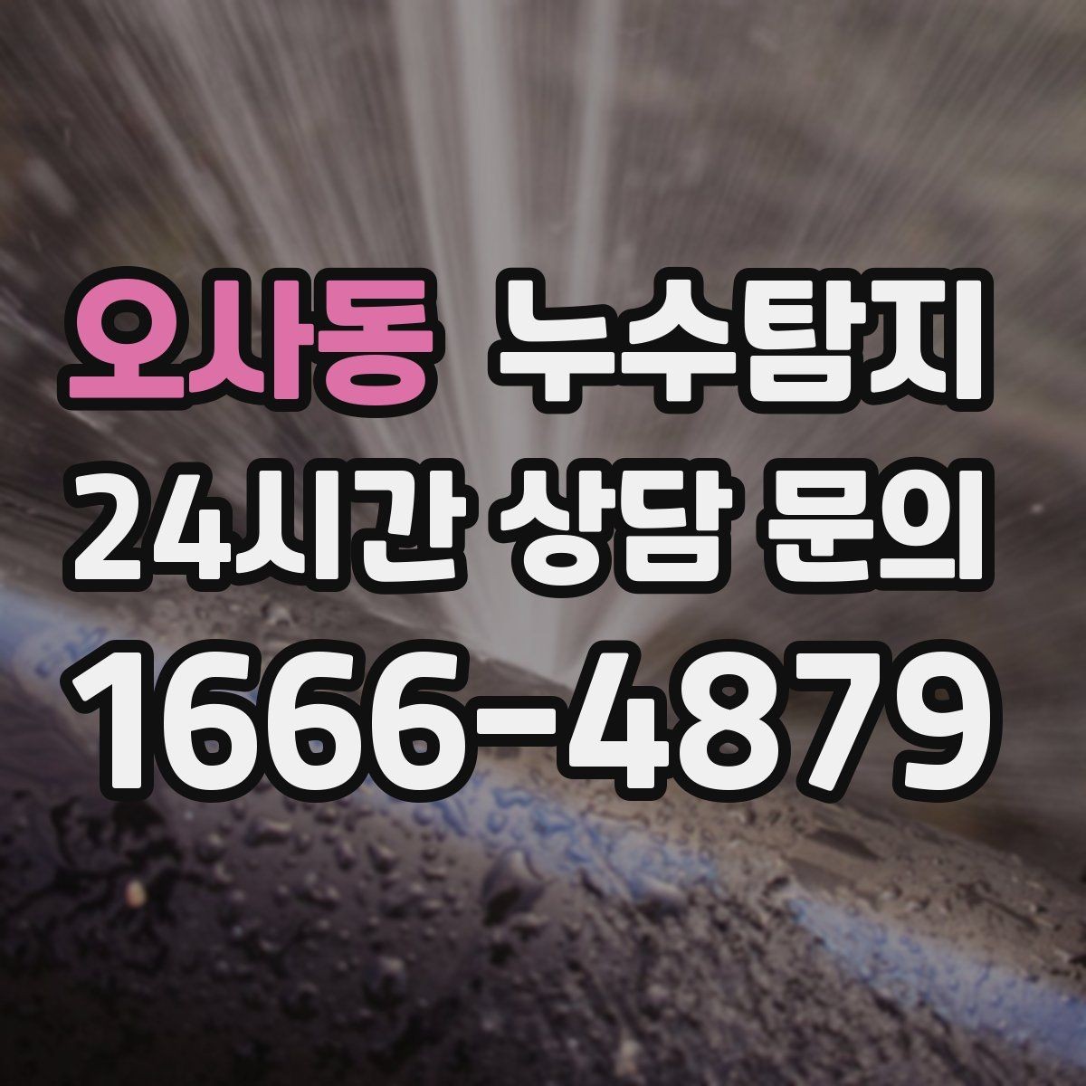 오사동 누수탐지 방수 결함 누수 진단