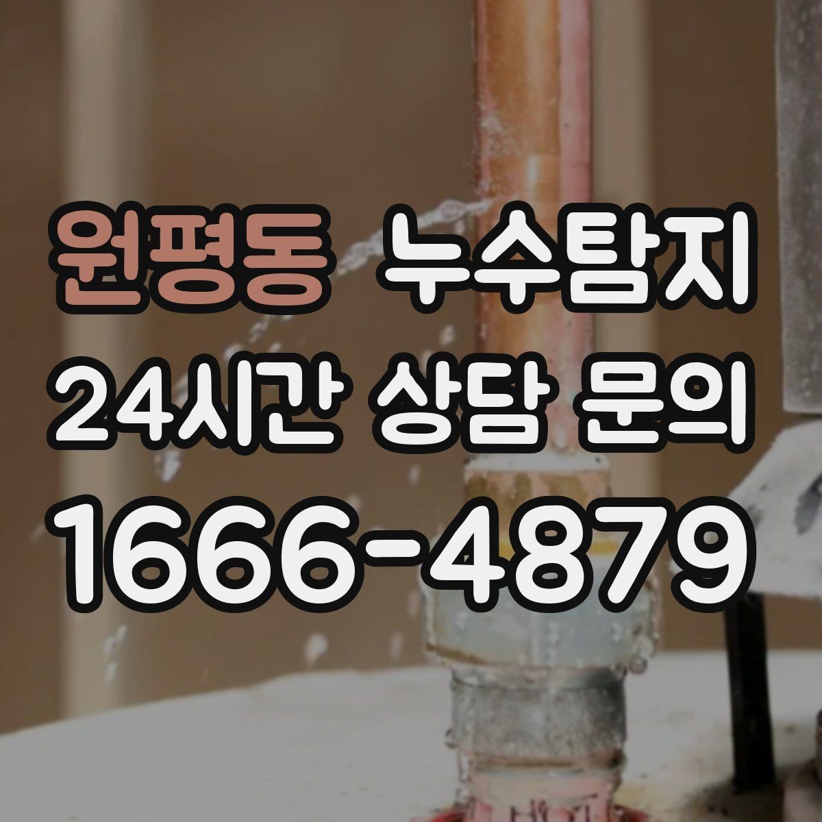 원평동 누수탐지 동파 누수 긴급 점검