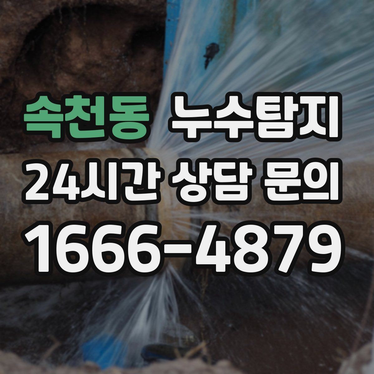 속천동 누수탐지 청소보다 중요한 근본 해결기