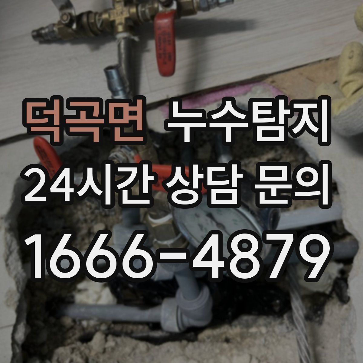덕곡면 누수탐지 세탁기 배수관 누수 해결