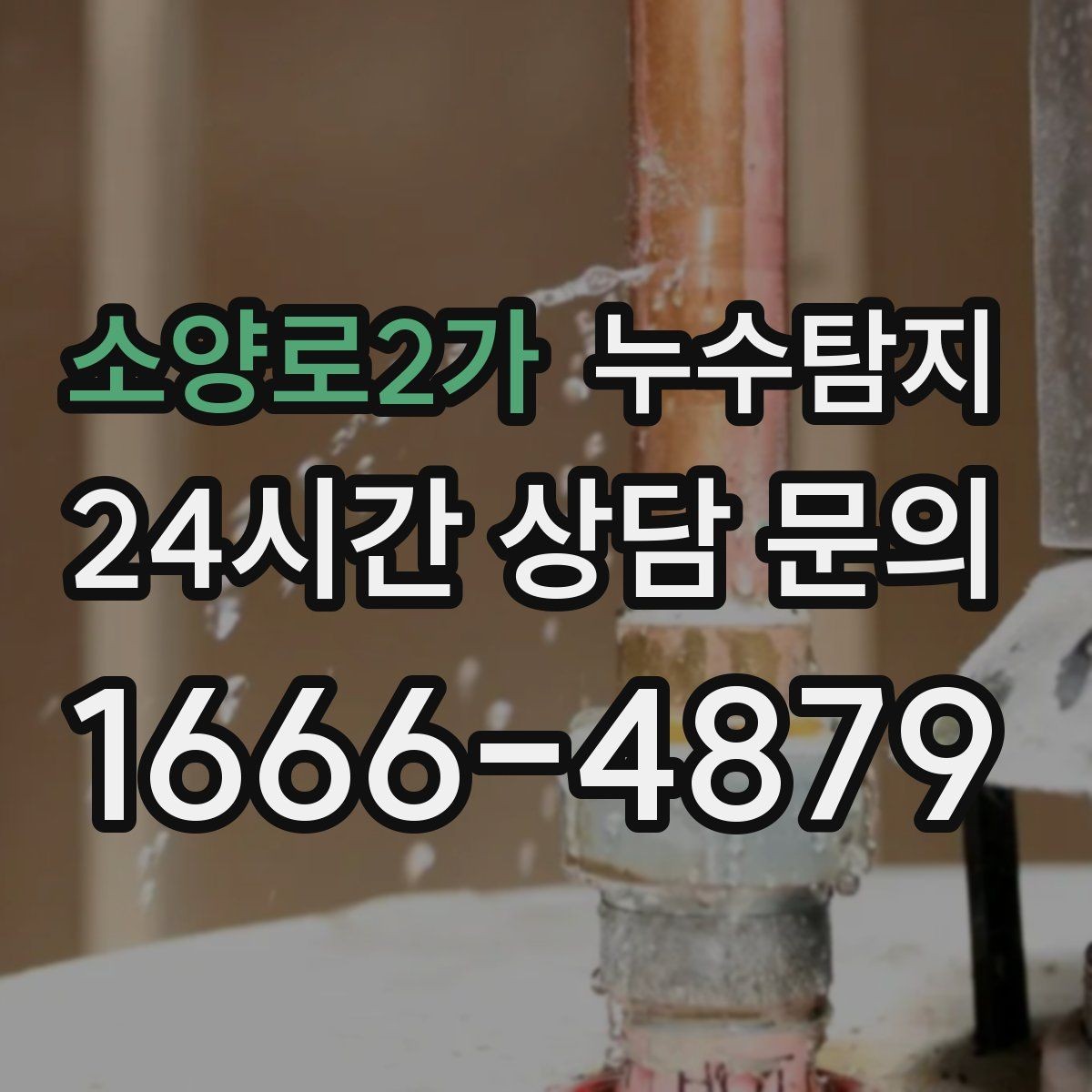 소양로2가 누수탐지 누름단차 주변 누수 확인을 해야한다면