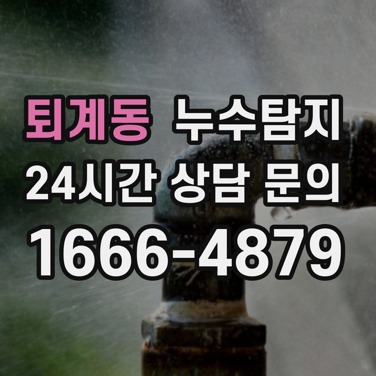 퇴계동 누수탐지 벽 속의 누수까지