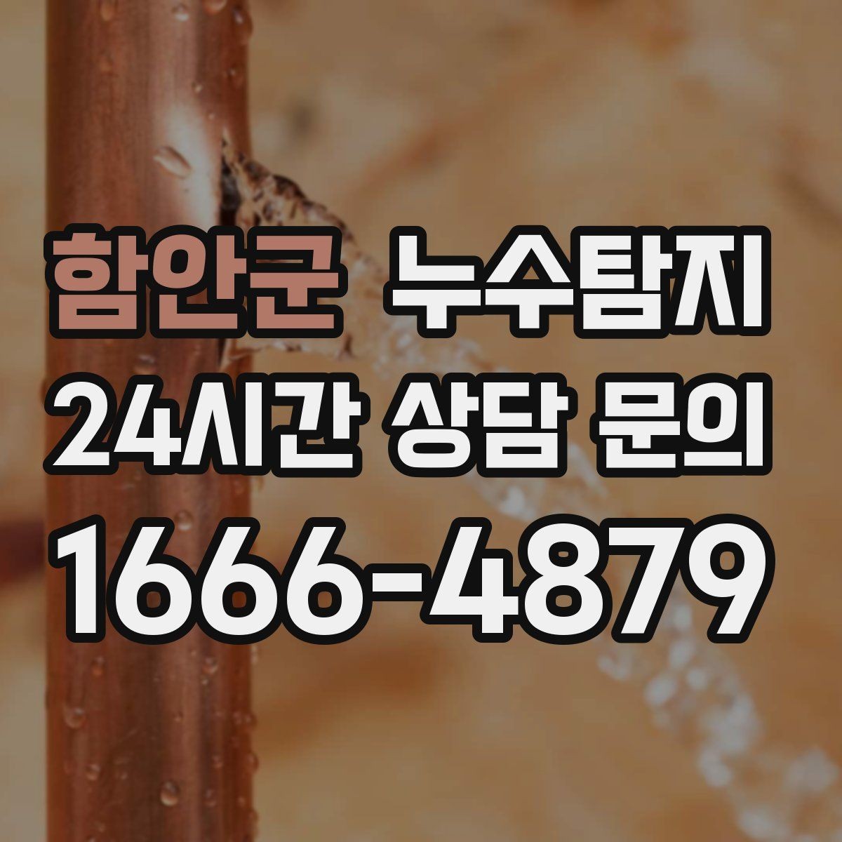 함안군 누수탐지 해결을 위한 비용 가격 요금 문의 안내