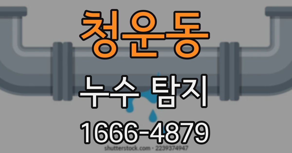 청운동 누수 탐지
