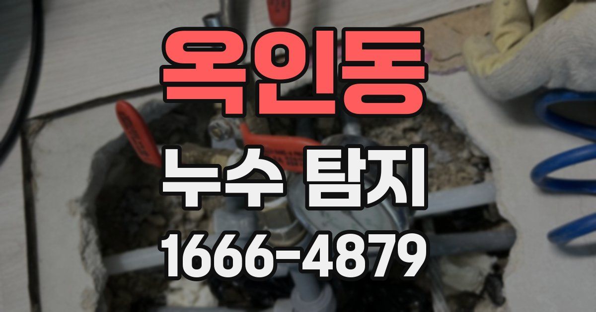옥인동 누수 탐지
