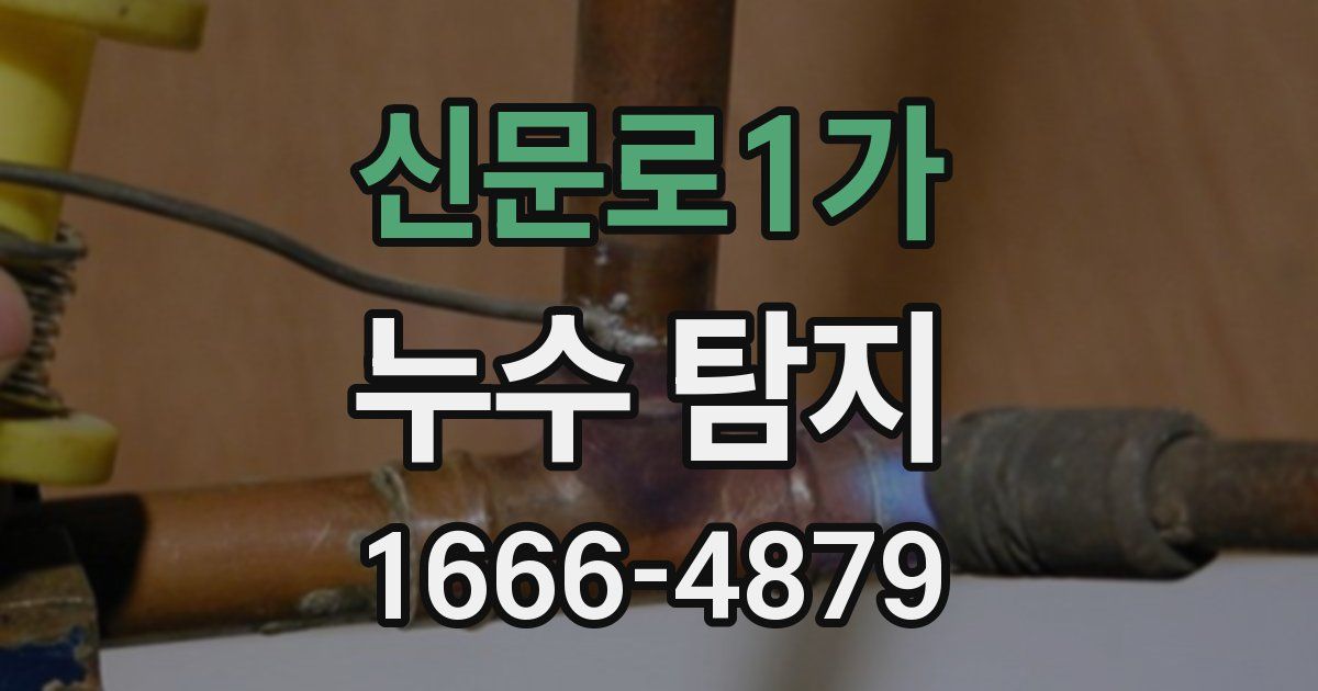 신문로1가 누수 탐지