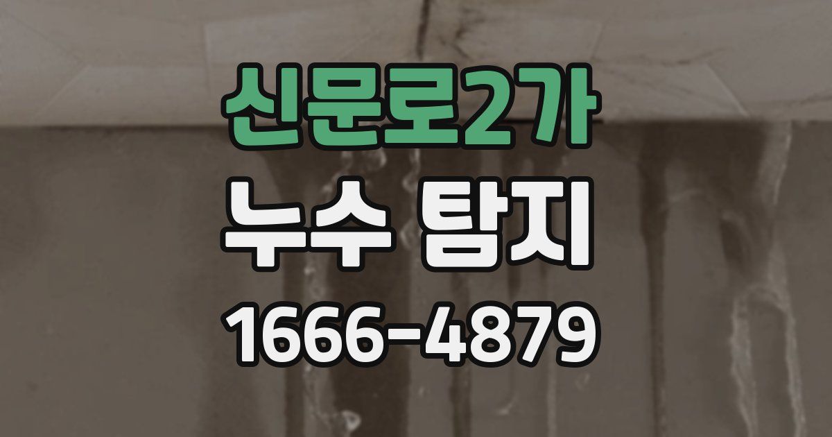 신문로2가 누수 탐지