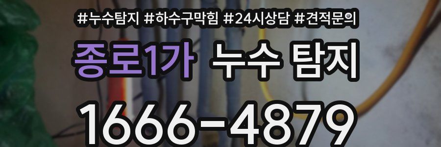종로1가 누수 탐지