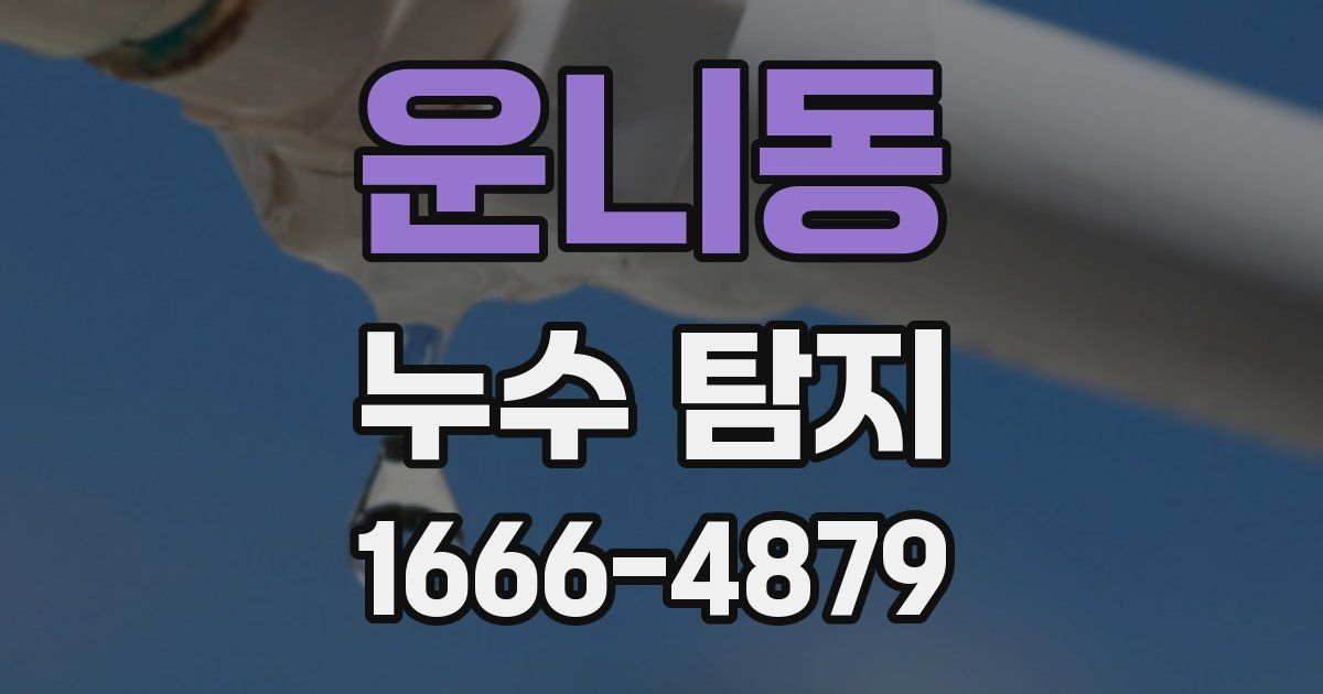 운니동 누수 탐지