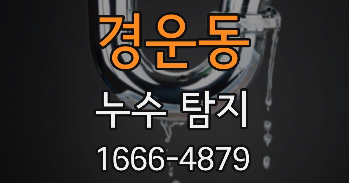 경운동 누수 탐지