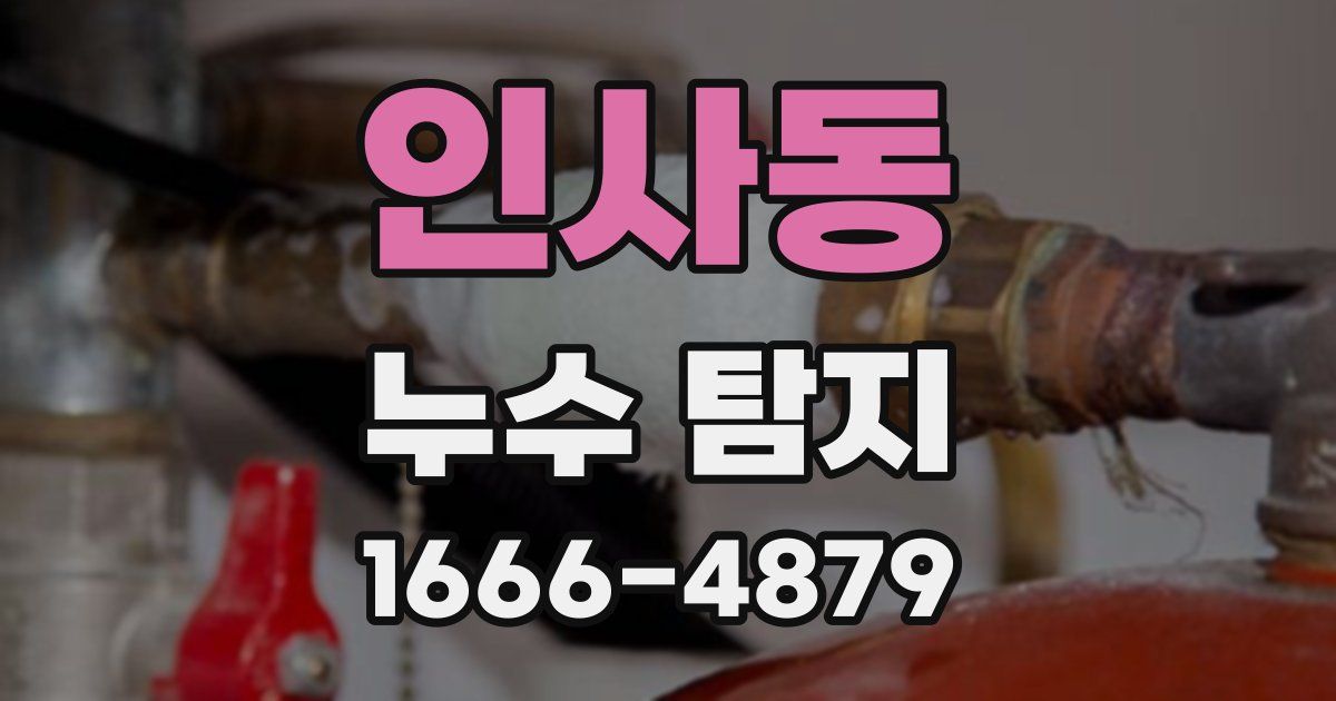 인사동 누수 탐지