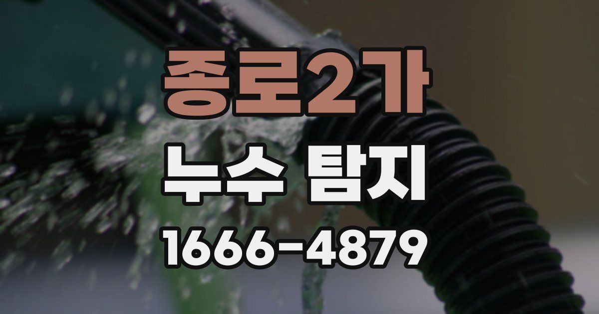 종로2가 누수 탐지