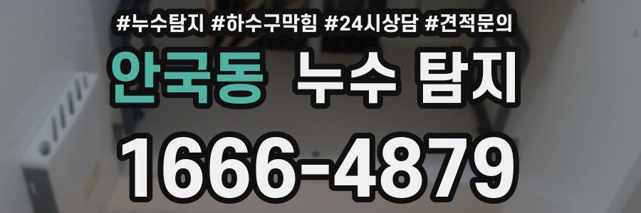 안국동 누수 탐지