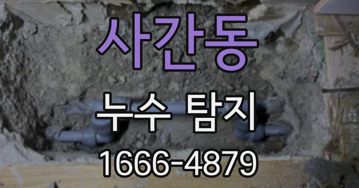 사간동 누수 탐지