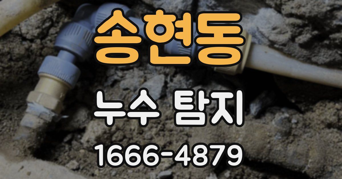 송현동 누수 탐지