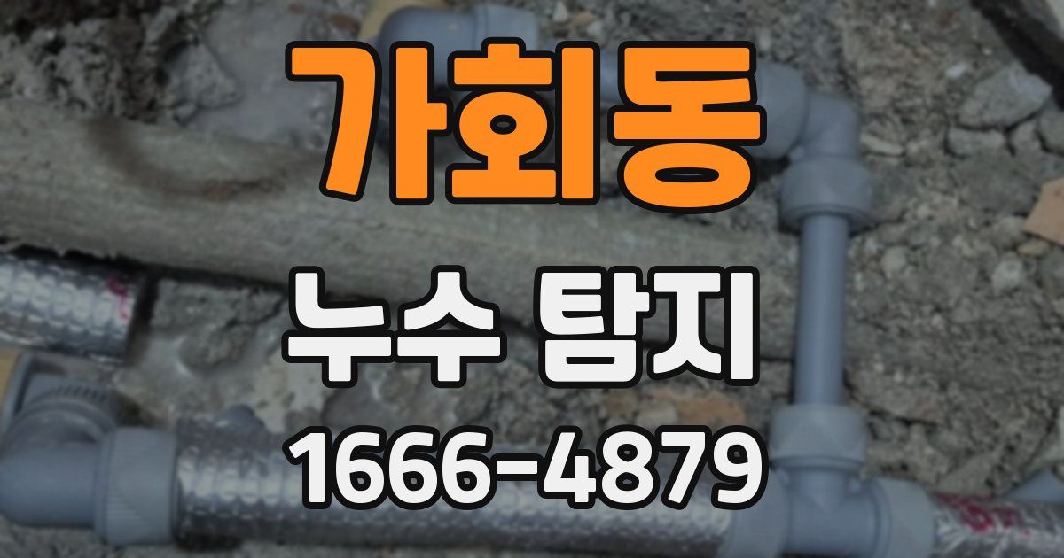 가회동 누수 탐지