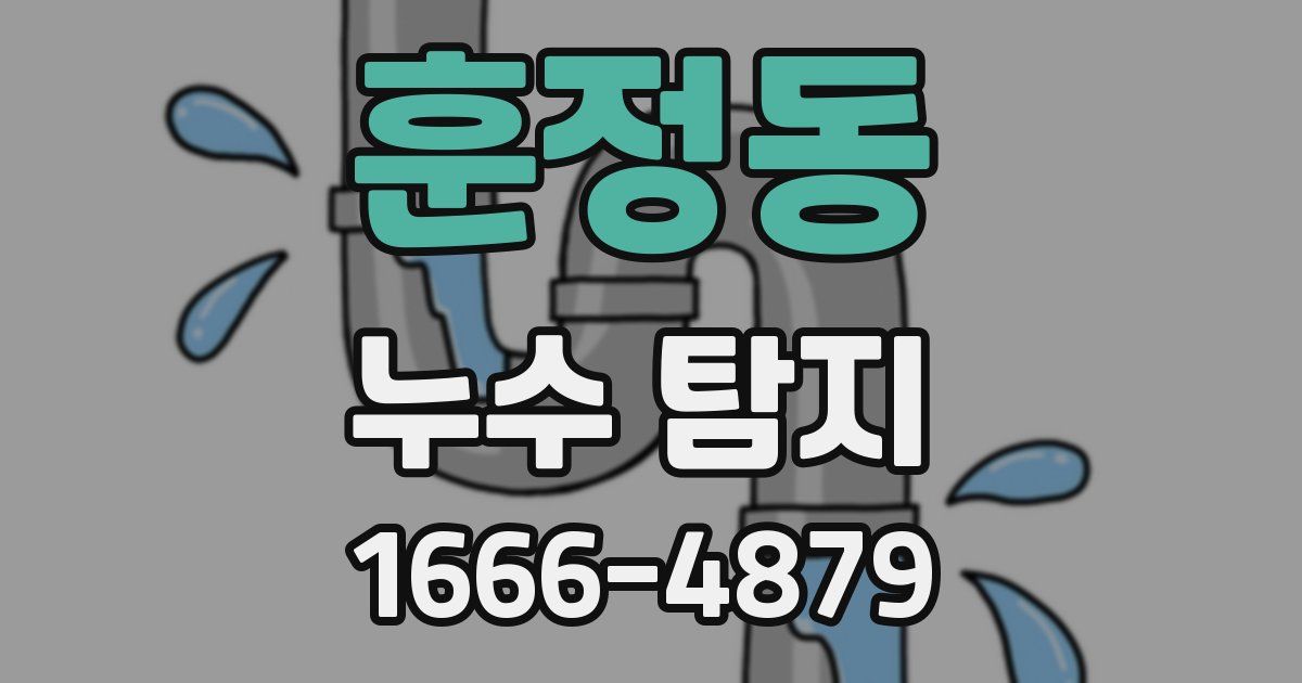 훈정동 누수 탐지