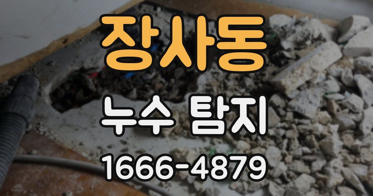 장사동 누수 탐지