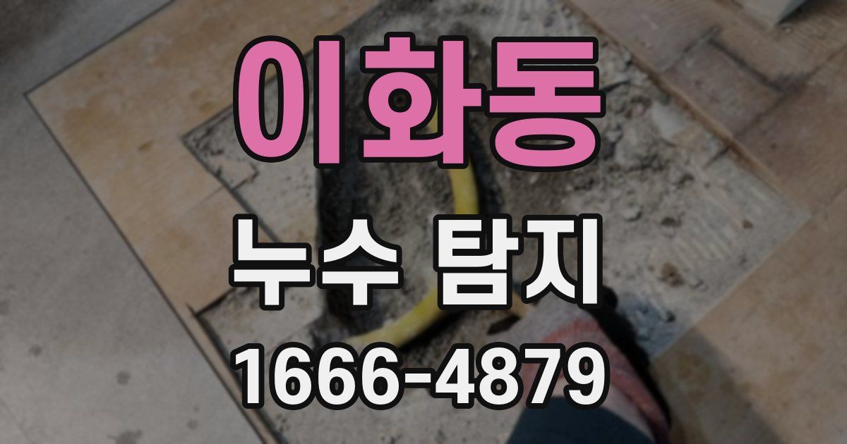 이화동 누수 탐지