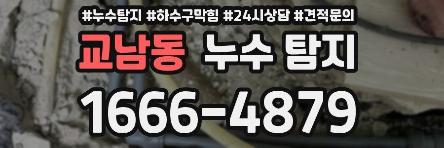 교남동 누수 탐지