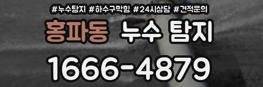 홍파동 누수 탐지