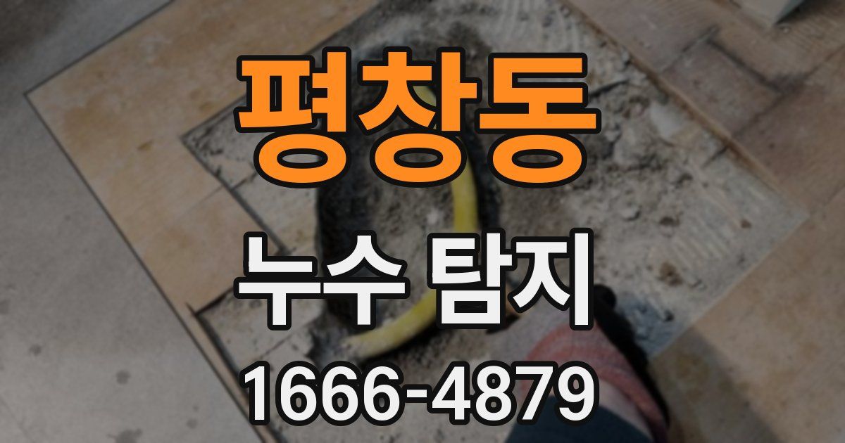 평창동 누수 탐지