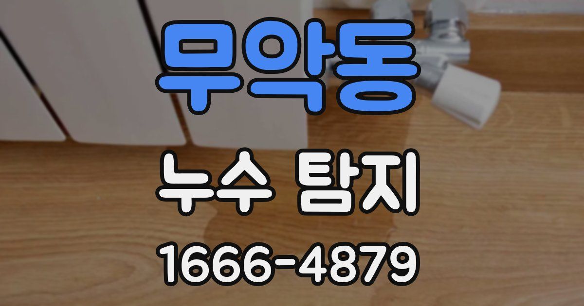 무악동 누수 탐지