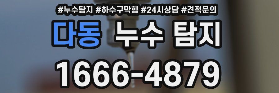 다동 누수 탐지