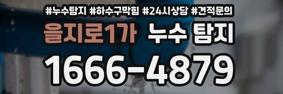 을지로1가 누수 탐지
