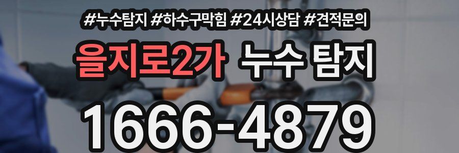 을지로2가 누수 탐지