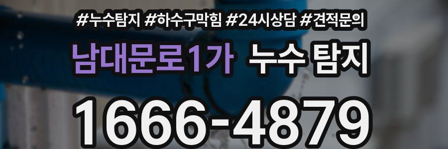 남대문로1가 누수 탐지