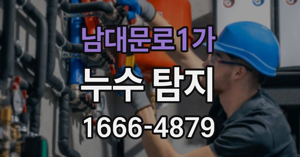 남대문로1가 누수 탐지