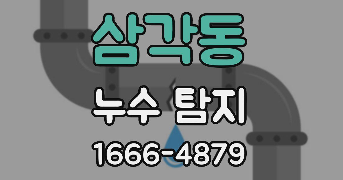 삼각동 누수 탐지