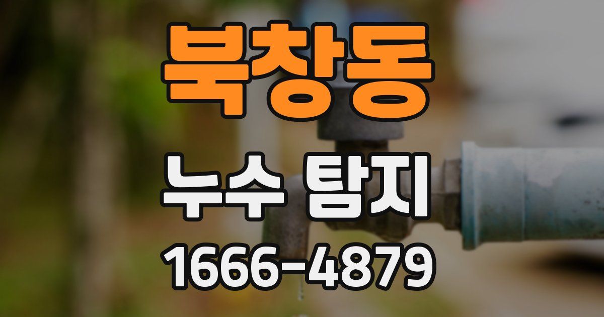 북창동 누수 탐지