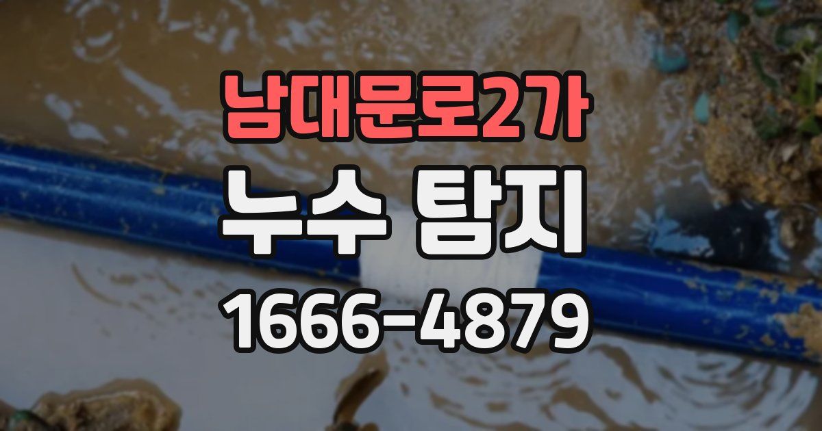 남대문로2가 누수 탐지